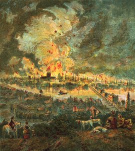 ロンドンの大火（1666） 作： English School