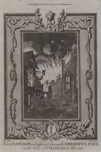 ロンドンの大火、1666 作： English School
