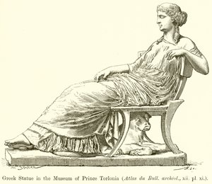 トルロニア王子博物館のギリシャの彫像（Atlas du Bull。archeol。、xii。pl。xi）