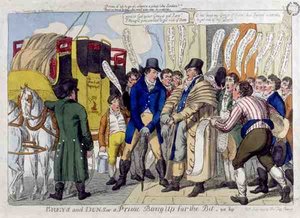 "Greys and Duns, or A Prime Bang Up for the Bit", pub. by Thomas Tegg 作： English School