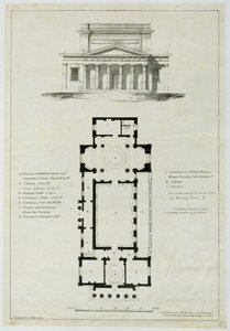 チャールズハルマンデル（1789〜1850年）によって彫刻された、下の会議室の平面図、バース 作： English School