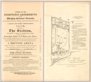 チェルシースタジアムのアミューズメントの平面図と概要 作： English School