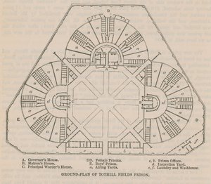トシルフィールズ刑務所の平面図 作： English School