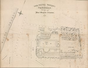 ロンドンのボクソール庭園の平面図 作： English School