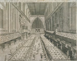 ギルドホール、ジェントルマンズ誌、1761 作： English School