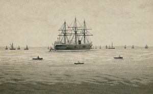 HMSペネロープ（リトグラフ） 作： English School