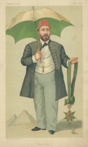 HH Mehemed Tewfik-Pasha、エジプトのKhedive、The Khedive、1883年1月20日、バニティフェア漫画 作： English School