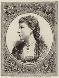H R H Princess Beatrice, Betrothed with Prince Henry of Battenberg (e.g. engraving) 作： English School