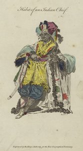 インディアンチーフの習慣（色の彫刻） 作： English School