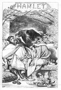 ハムレット - "Completes de William Shakespeare" 1866年の挿絵 - この版の挿絵と全体の形は、ロンドンで出版されたCassell