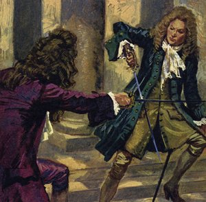 ヘンデルと作曲家であり歌手であるマセソンは、剣との決闘を戦いました 作： English School