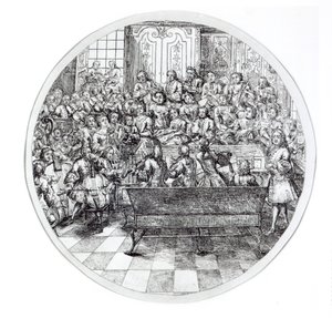 ヘンデルがオラトリオを指揮、1740年頃 作： English School