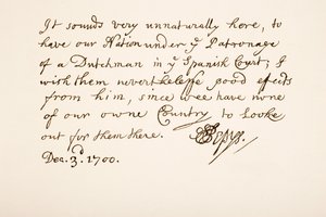 サミュエルペピスの手書きおよび署名、1700 作： English School