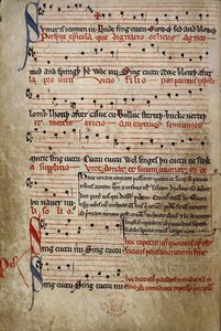 Harl 978 fol.11v Sumer is icumen in, from the Summer Canon (Reading Rota) (ベラム) 作： English School