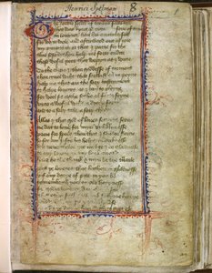 Harley 2392、f.1 Troilus and Criseyde、Geoffrey Chaucer (ベラム) 作： English School