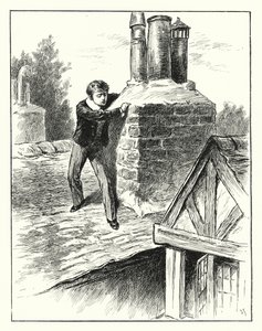 "He climbed round a chimney stack" (e.g. engraving) 作： English School