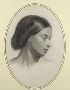少女の頭、1860 作： English School