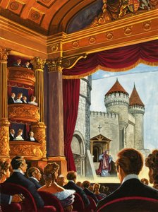 トーマス・ア・ベケットとしてのヘンリー・アーヴィング 作： English School