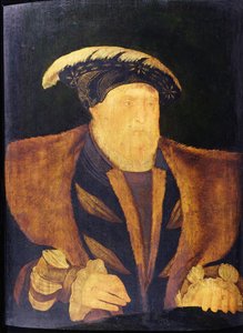 Henry VIII (1491-1547) (パネルに油彩) 作： English School