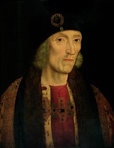 ヘンリー7世（1457-1509）（パネルに油彩） 作： English School