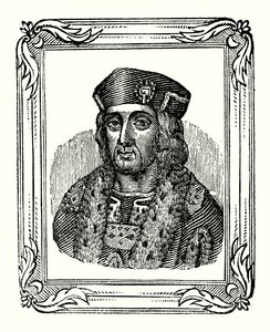 ヘンリー7世は1457年に生まれ、1485年に戴冠し、1509年に死去した（エングレーヴィング 作： English School