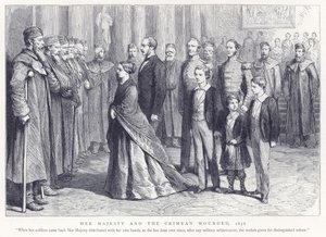 陛下とクリミア人の負傷、1856 作： English School
