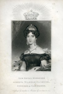 1830年ケンブリッジ公爵夫人オーガスタウィルヘルミナルイーザ王妃 作： English School
