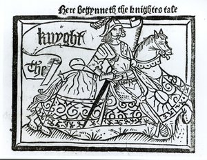 ベジネス・ザ・ナイツ・テール、ジェフリー・チョーサー作「カンタベリー物語」（c.1345-1400）、ウィリアム・カクストン（c.1422-91）1434 作： English School