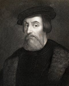 エルナンコルテス、マルクスデルヴァッレデオアハカ（1485-1547）、「肖像画のギャラリー」より、1833年に出版 作： English School
