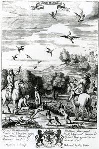 ハーン・ホーキング、リチャード・ブロム発行の「紳士のレクリエーション」より1686（彫刻） 作： English School