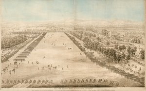 1799年6月4日、誕生日に敬意を表してハイドパークに集められた志願兵団をレビューする陛下 作： English School