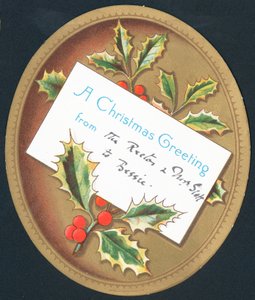 プラーク、クリスマスカードのホリーとベリー 作： English School