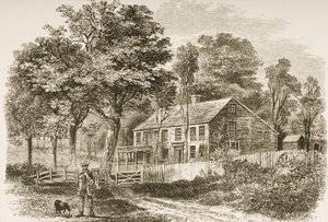 1876年にボストン近郊の歴史家ウィリアムH.プレスコット、ペッパーリルの家。 作： English School