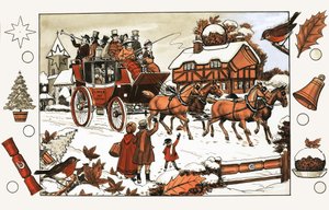 雪の中で馬と馬車。隠しオブジェクトパズル 作： English School