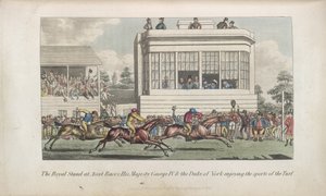 アスコットでの競馬、「芝の逸話、チェイス、リング」より 作： English School
