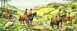 海沿いの田舎での乗馬 作： English School