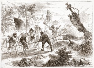 画像を破壊するホッティンガー、ジェームスエイトケンワイリー（1808-1890）によるパブのプロテスタンティズムの歴史のイラスト。 1878 作： English School