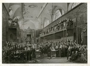 1820年の重要な調査中の貴族院 作： English School