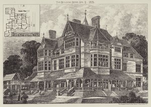ゴルダーズ・ヒルのスペンサー・ウェルズ邸に建設される予定の家（彫刻 作： English School