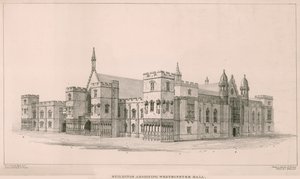 国会議事堂：ウェストミンスターホールに隣接する建物 作： English School