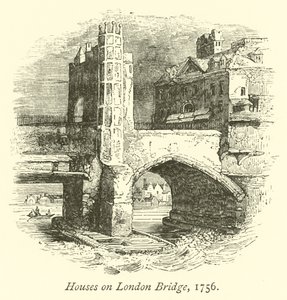 ロンドン橋の家、1756 作： English School