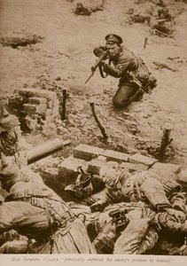 1914〜19年に、リアリー軍曹が自分で敵の陣地を実際にどのように捉えたか 作： English School