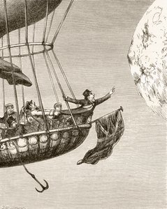 1865年に出版されたThomas Ingoldsbyによる詩「The Ingoldsby Legends or Mirth and Marvels」からの詩「The Monstre Balloon」のGeorge Cruikshankによるイラスト 作： English School