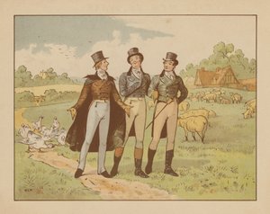 The Men of Ware』のイラストレーション、1880年頃（カラーリトグラフ） 作： English School