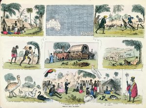 地理の本からのオーストラリアとポリネシアのイラスト 作： English School
