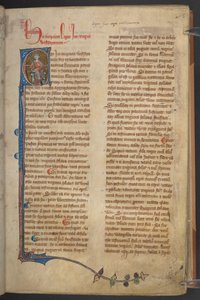 イングランドの法令、綿の写本Claudius D II、f.5rからのイネ王の画像 作： English School