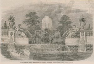 蛇紋岩の改良-イタリア庭園の建設中の噴水 作： English School