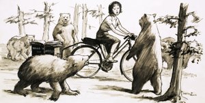 1957年、わずかに建設されたルイサザーランドは世界中を自転車で行きたいという彼女の野心を達成しました 作： English School