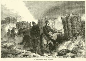 1870年9月、ストラスバーグの前の塹壕で 作： English School