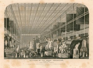 ダンテス寺院から西を眺めるインテリア、素晴らしい展覧会、1851年 作： English School
